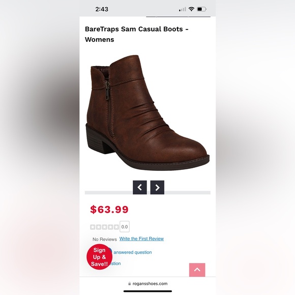 BareTraps brown bootie- Size 7M - Picture 8 of 9